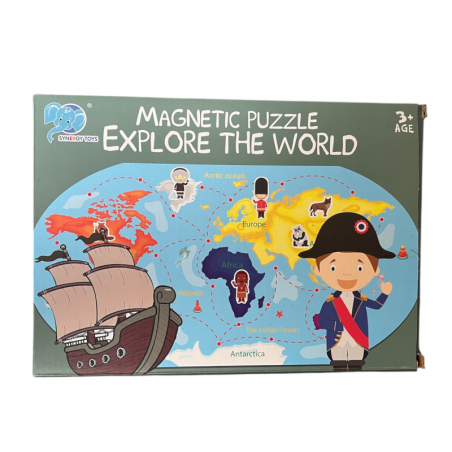 Puzzle magnético explora el mundo