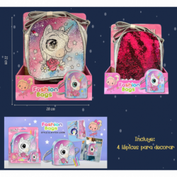 Bolso niña unicornio para decorar