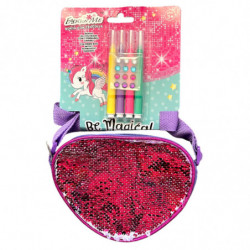 Bolso niña para colorear corazón