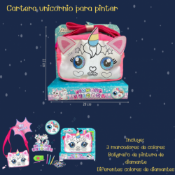 Cartera niña unicornio para pintar