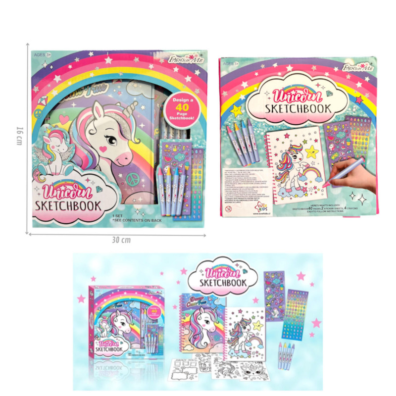 Cuaderno unicornio con Stickers