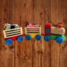 Tren de madera los animales de la granja