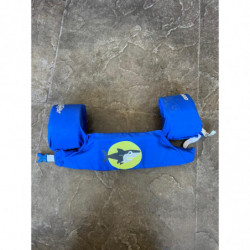 Chaleco flotador infantil azul con diseño de tiburón